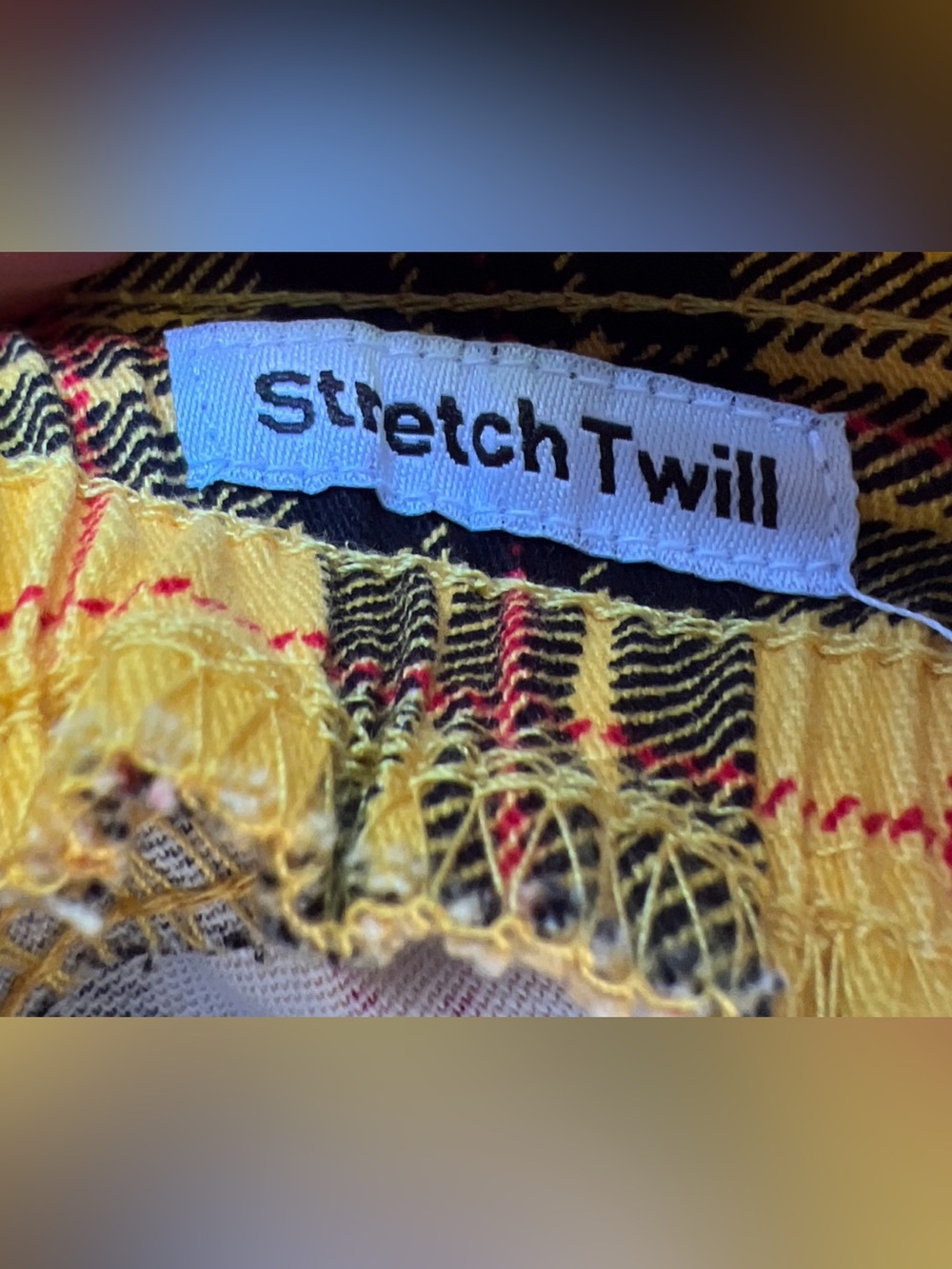 Drill Clothing Co. Fresh Prints of Bel-Air Stretch Twill Yellow Plaid Shorts|XL - Picture 10 of 14